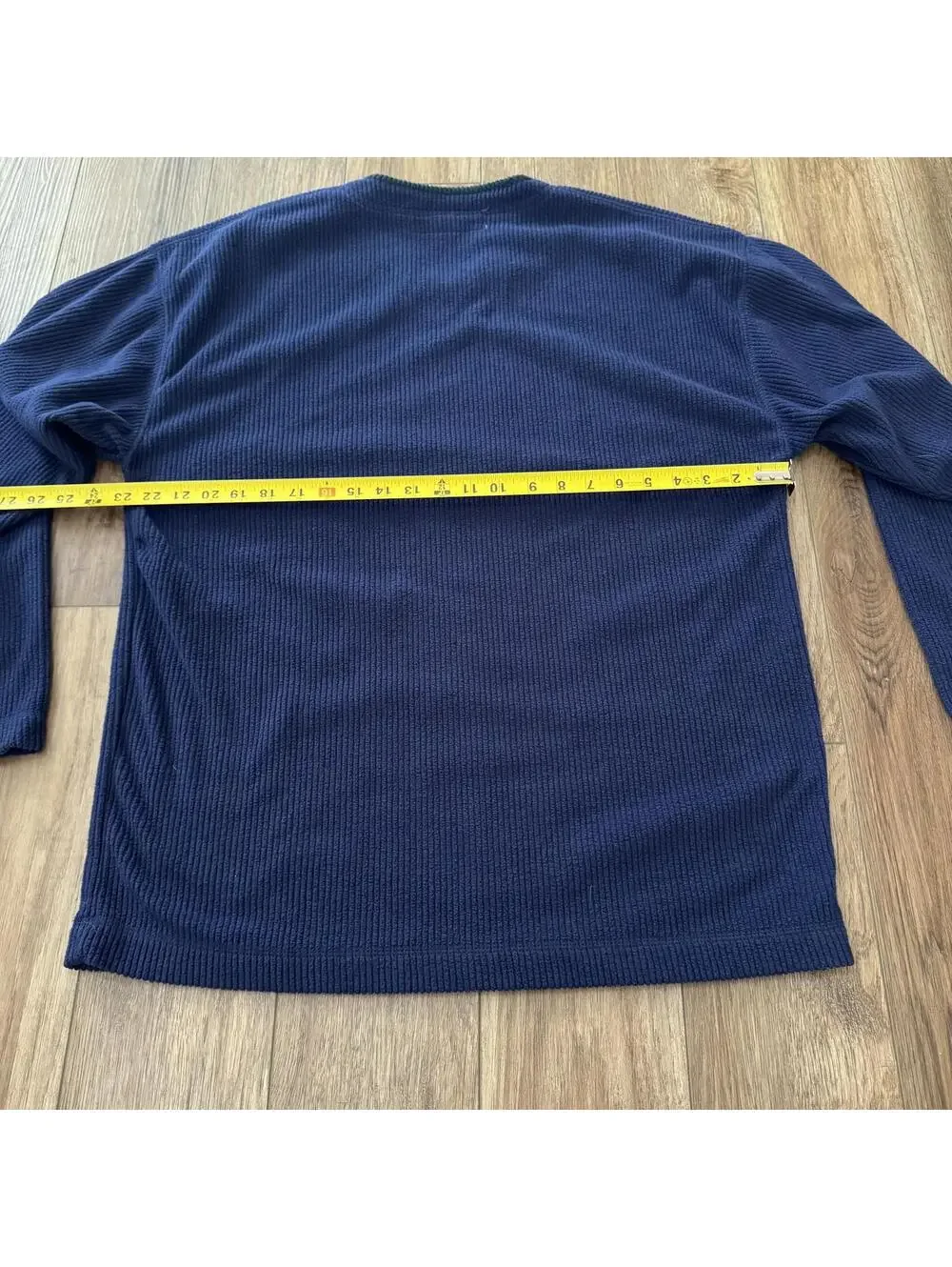 Vtg 90s Big Dogs Navy Blue Ribbed V-Neck Pullover Large